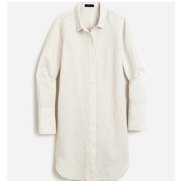 J.Crew Womens Small Classic Fit Beach Shirt Linen Cotton Blend Beachy Summer - Picture 3 of 12
